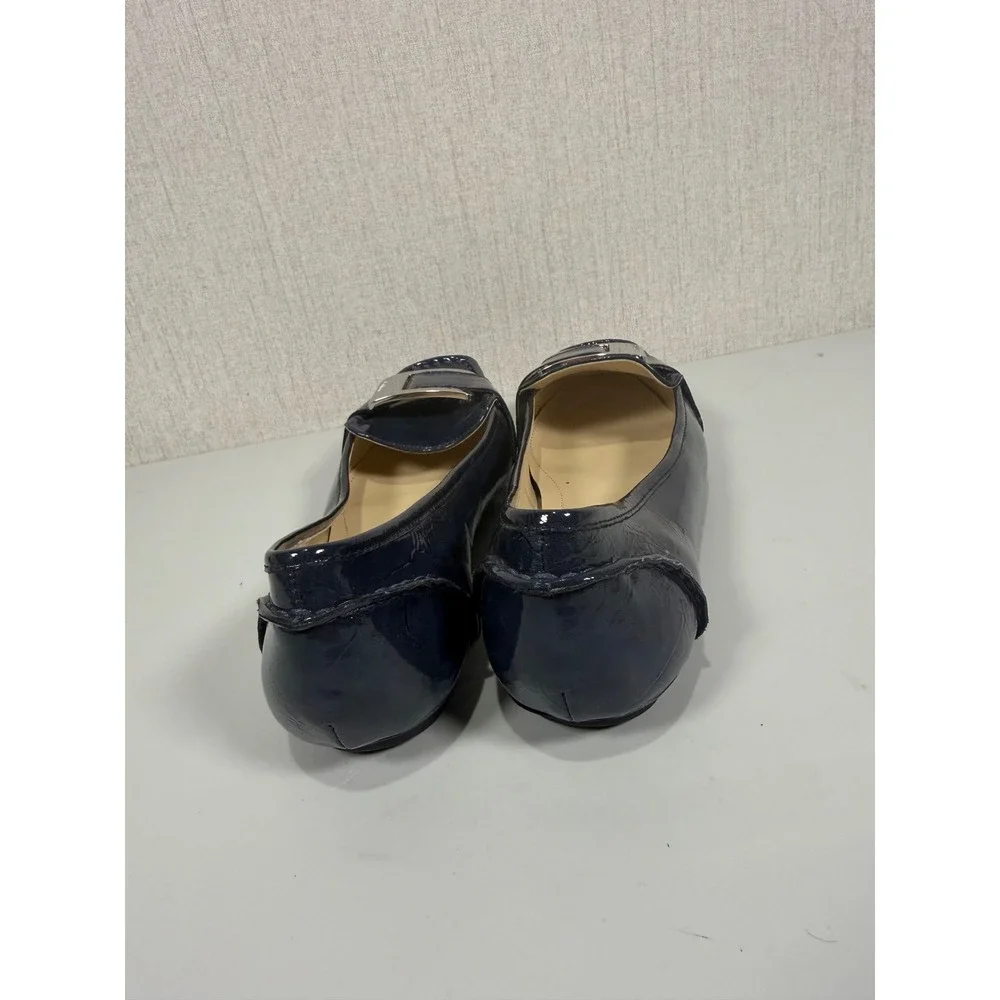 CALVIN KLEIN (MONET TUMBLED PATENT) NAVY PATENT LOAFER Size 8.5 medium